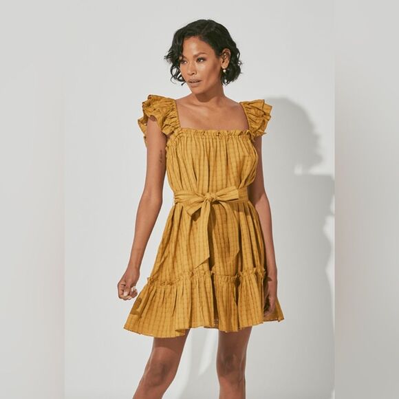 Cleobella Dresses & Skirts - CLEOBELLA McKenzie Women's Mini Dress in Goldie Size Small
